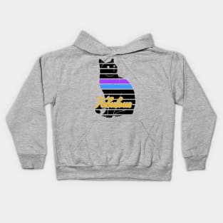 Abstract Black Cat Kids Hoodie